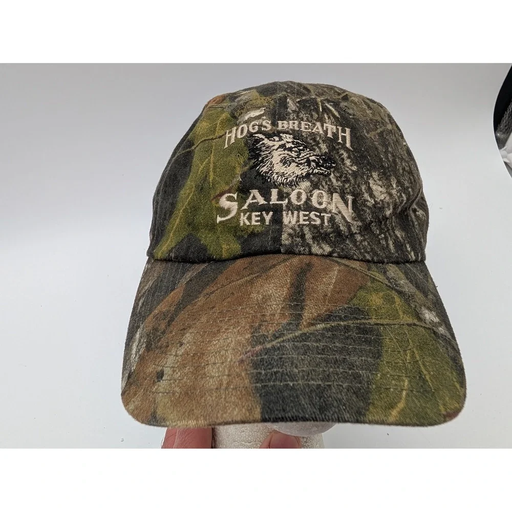 Hogs Breath Saloon Key West Camo Baseball Cap Hat Adjustable Hook and Loop Camo